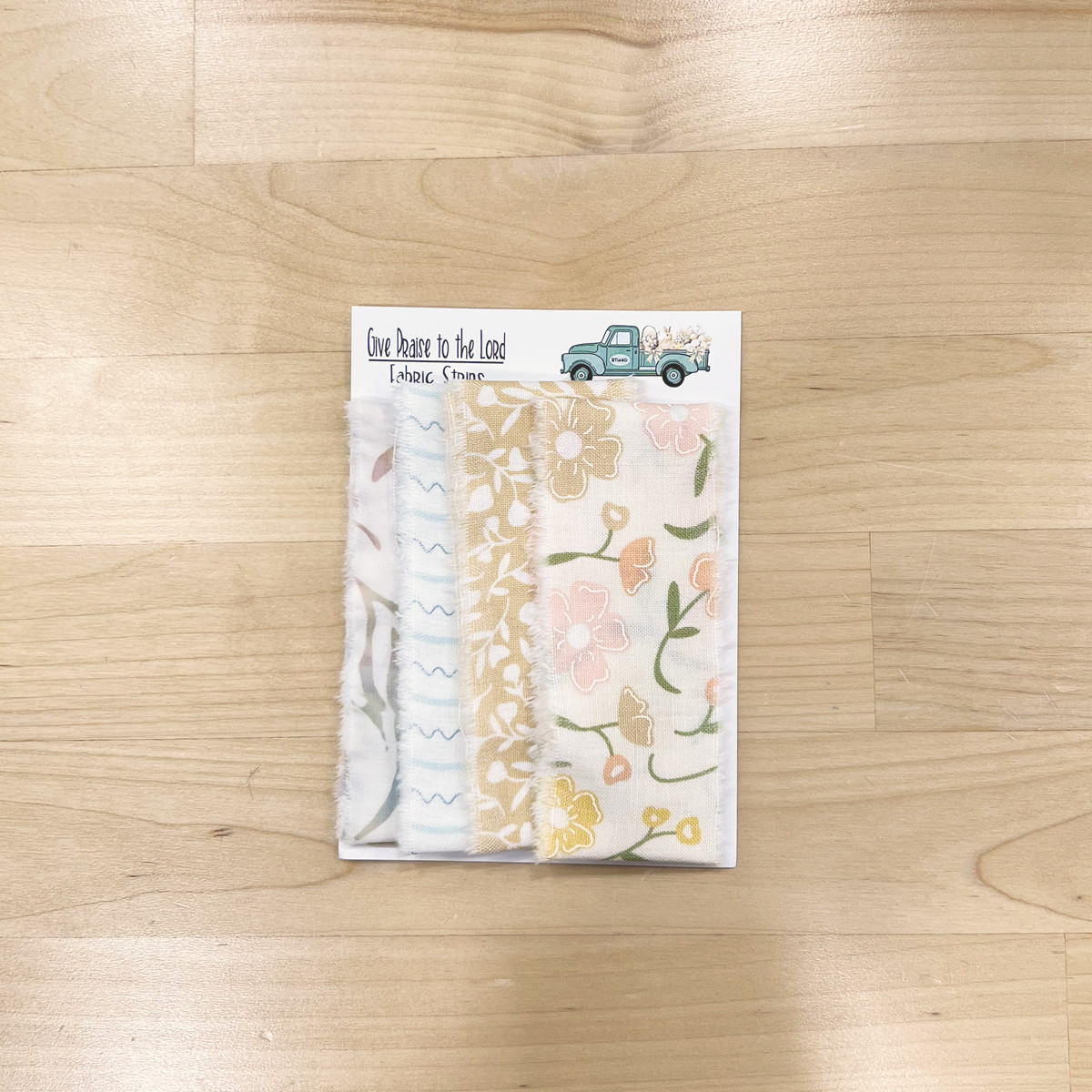 Give Praise To The Lord - Fabric Strips - 4 Fabric Strips to Coordinate with the Colors of the Kit