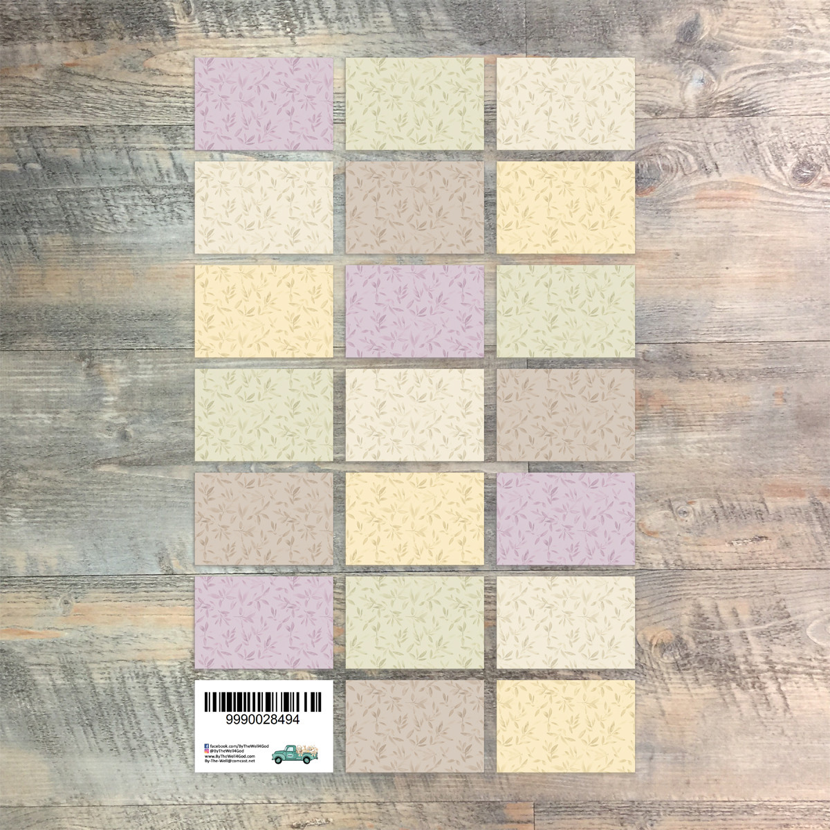 Set 2 Mini Flash Cards for GIve Praise To The Lord - 20 2x3 Flash Cards  to Match Kit