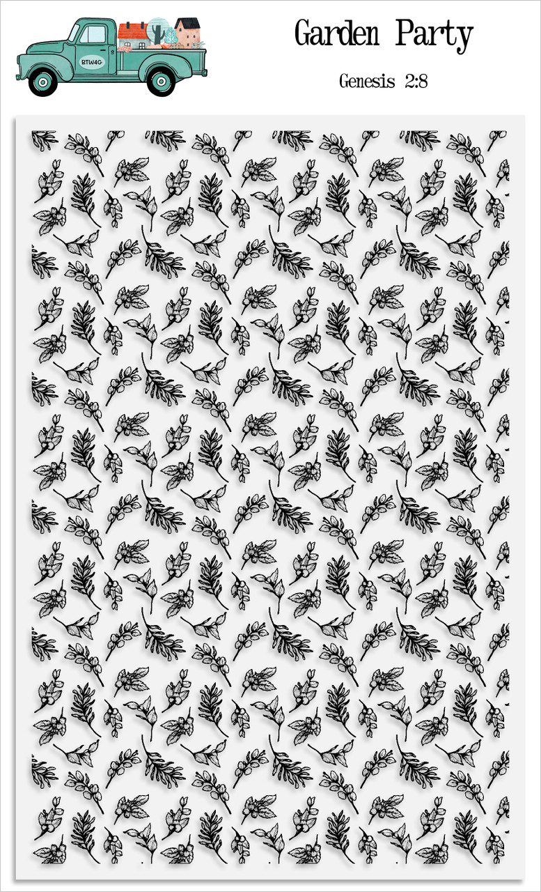 Garden Party - 1 Piece Stamp Set - 4x6 Stamp Set