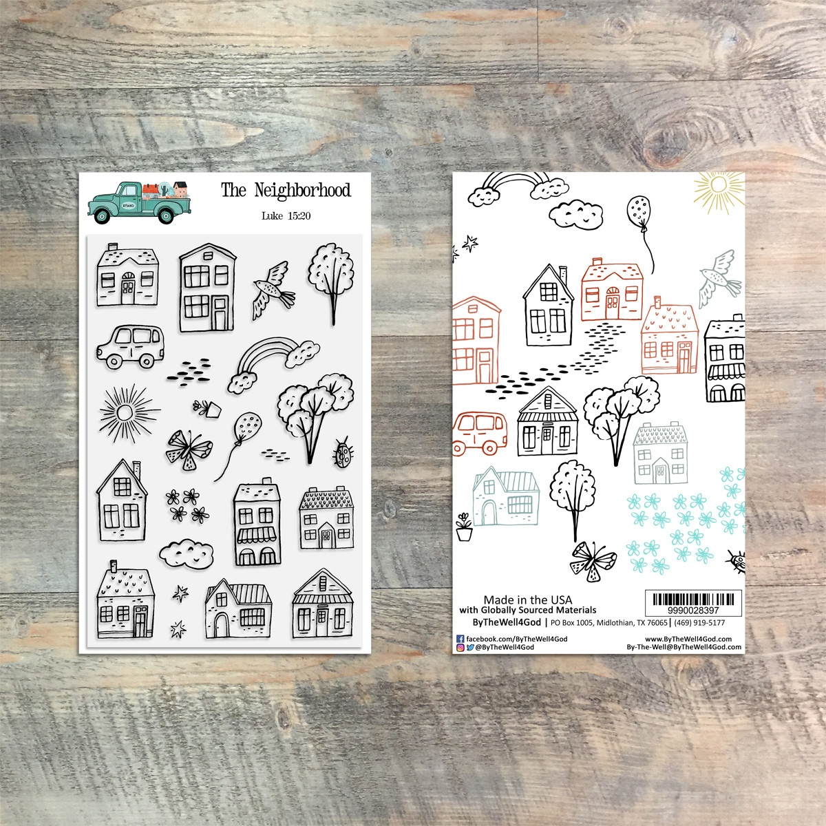 The Neighborhood - 24 Piece Stamp Set - 4x6 Stamp Set