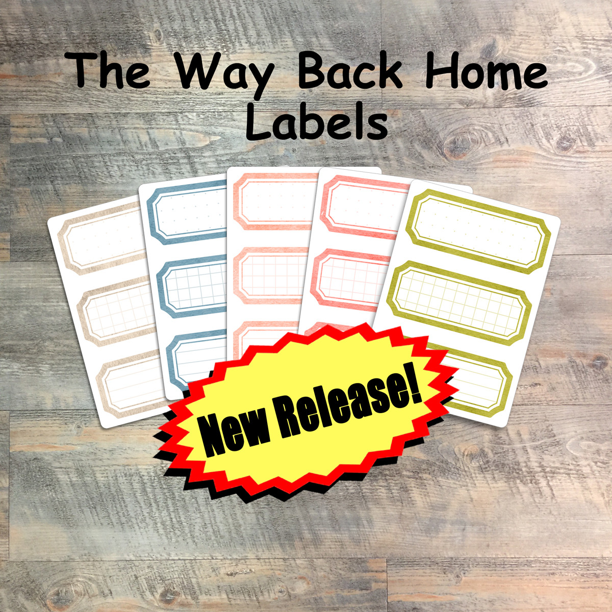 The Way Back Home- 5 Sheets of Label Stickers from BTW4G- Inspired by this kit!