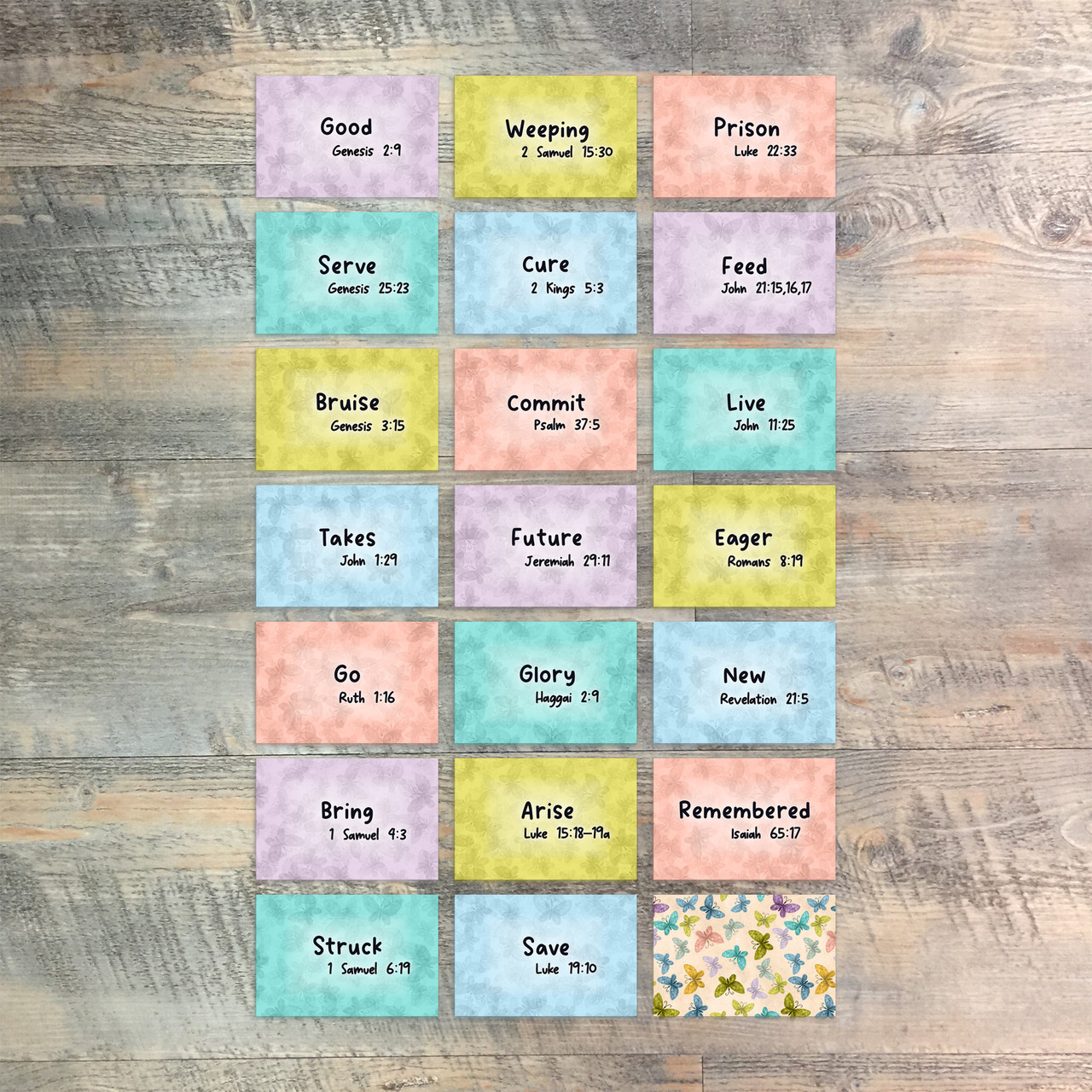 Set 2 Mini Flash Cards forThe Way Back Home - 20 2x3 Flash Cards  to Match Kit