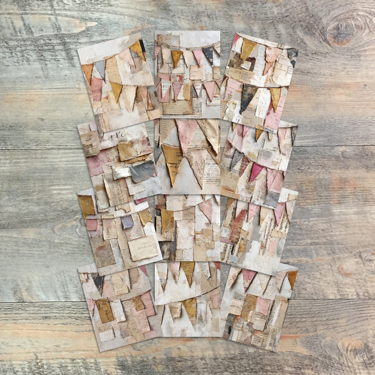 Homecoming Banner Journaling Cards - The Way Back Home - 12 Unique-3x4 Journaling Cards