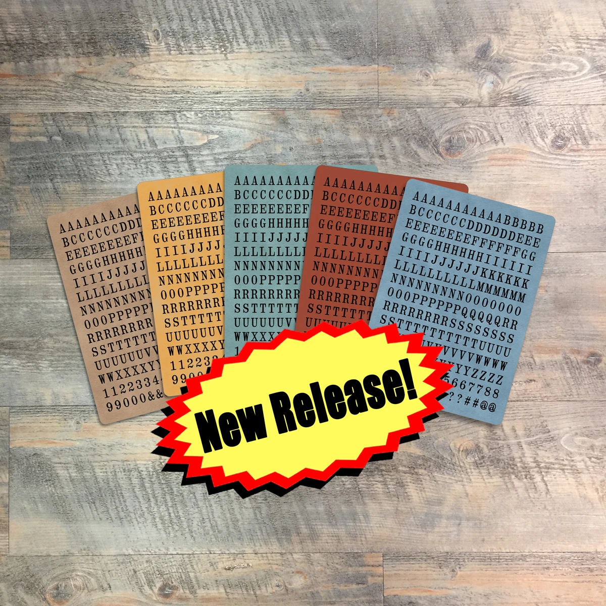 The Seven Deadly SIns  - Tile Alphabet Stickers - 5 Sheets of Tile Alphabet Stickers from BTW4G