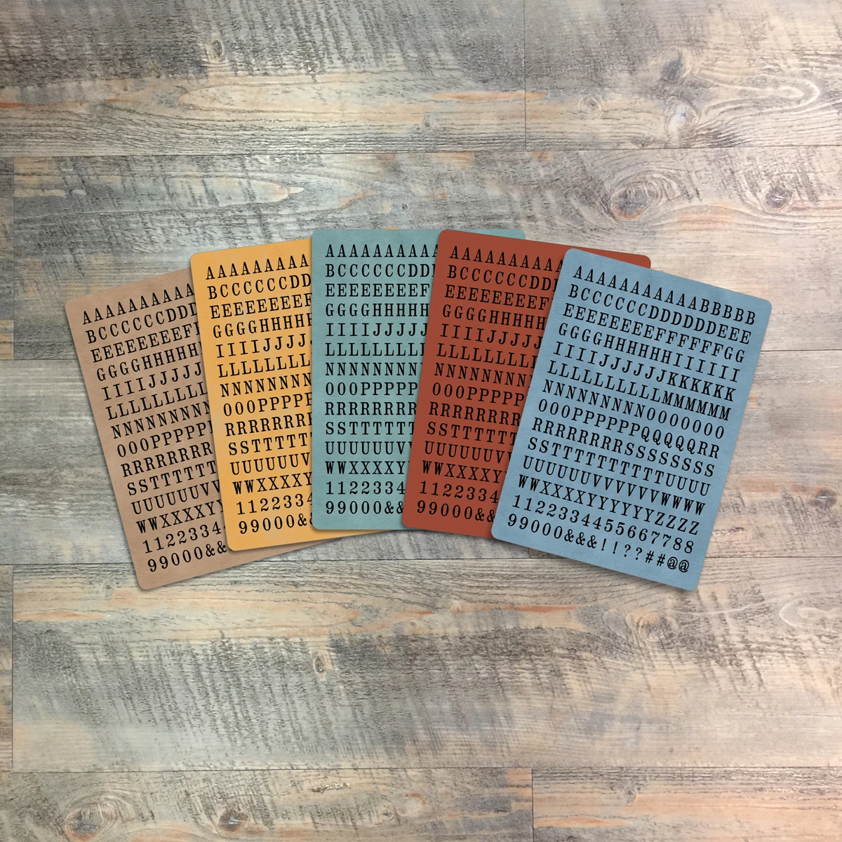 The Seven Deadly SIns  - Tile Alphabet Stickers - 5 Sheets of Tile Alphabet Stickers from BTW4G