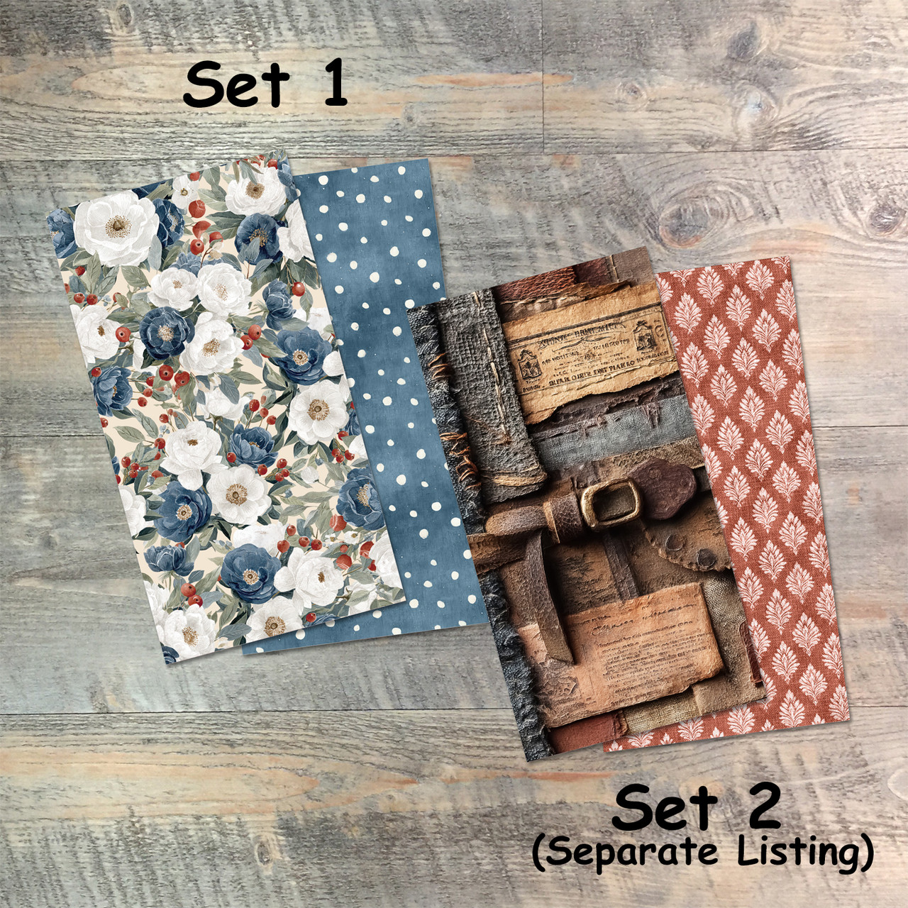 Journal Set 1 - The Seven Deadly Sins - Blank Journal Set  - Pair of Custom Travelers Notebook Inserts - 2 Notebook Inserts - Inserts for Dori