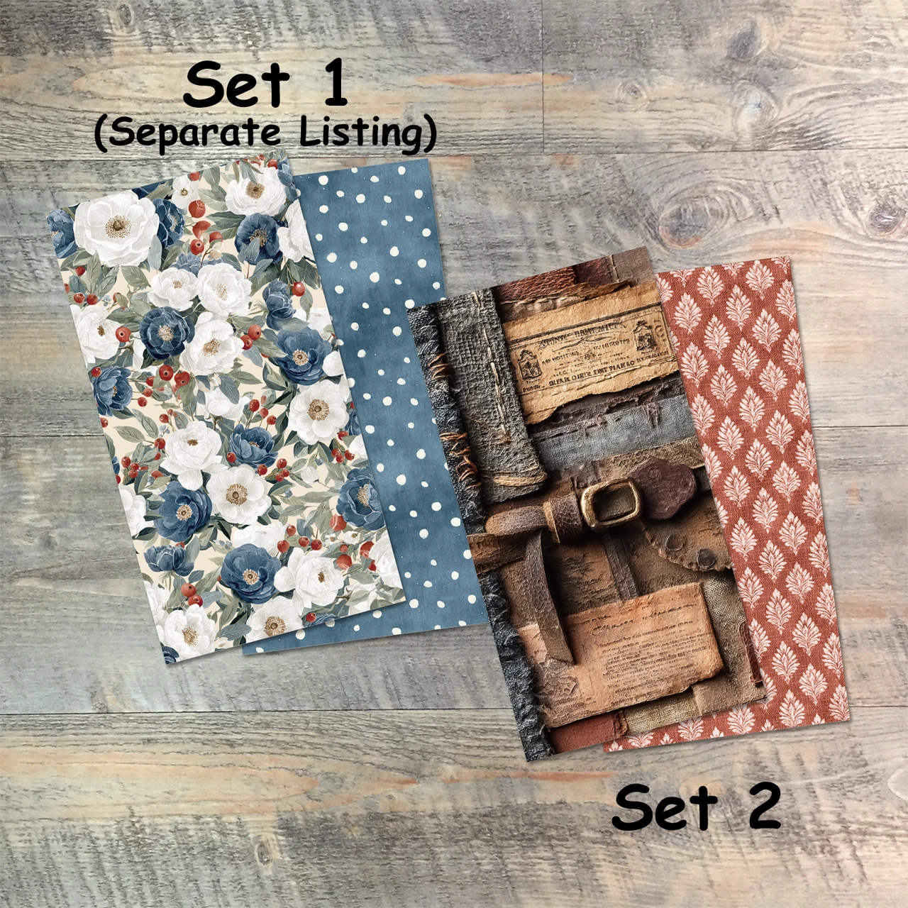 Journal Set 2 - The Seven Deadly Sins - Blank Journal Set  - Pair of Custom Travelers Notebook Inserts - 2 Notebook Inserts - Inserts for Dori