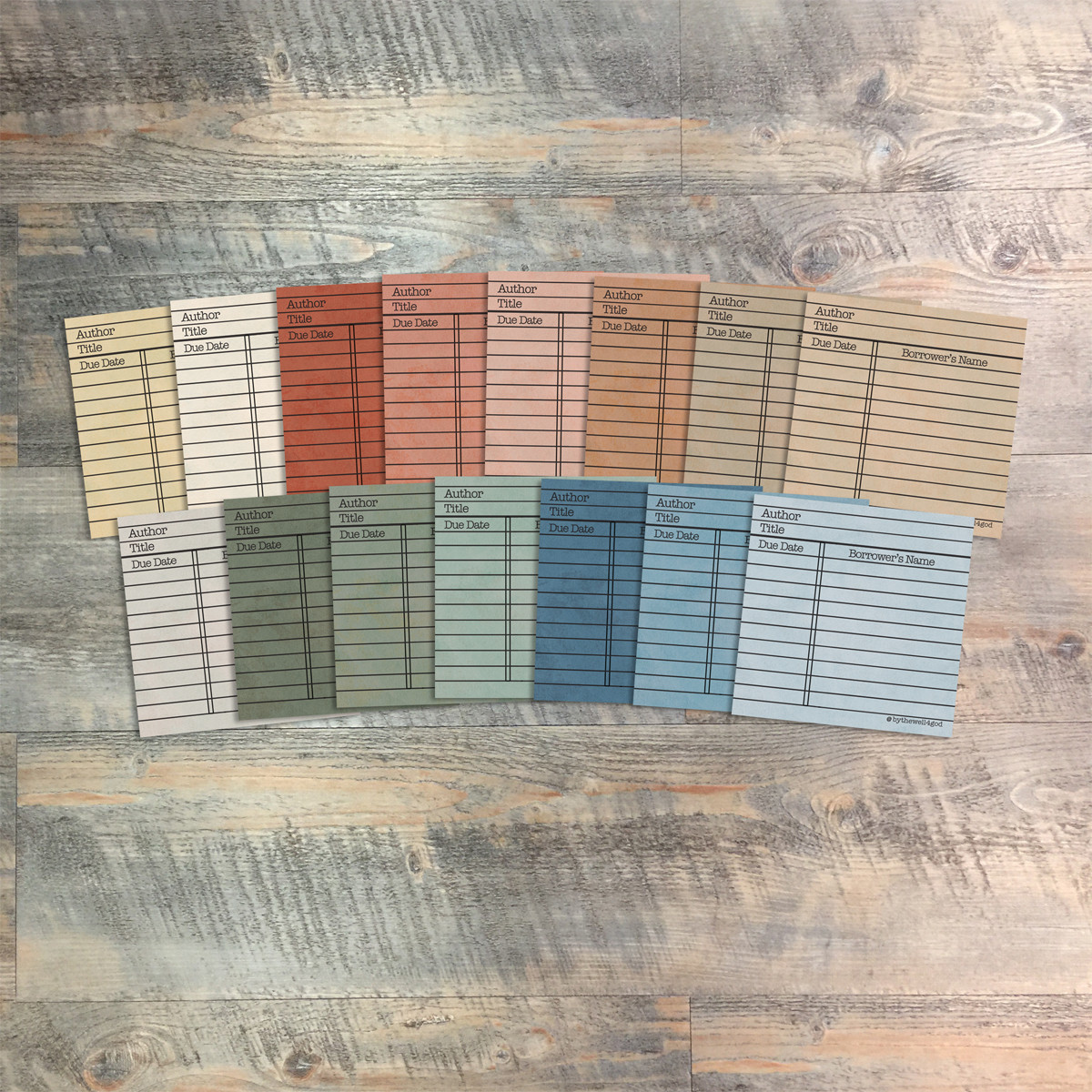 As He Said Library Cards - Set of 15 Library Cards - Journaling Cards