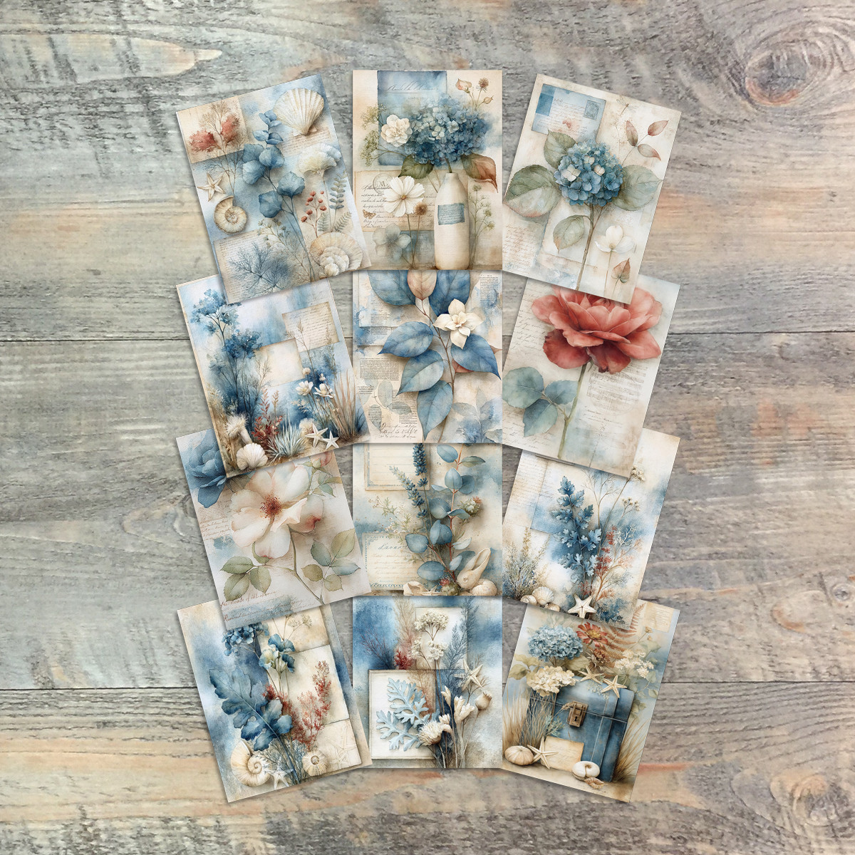 Coastal Assurance Journaling Cards - As He Said- 12 Unique-3x4 Journaling Cards