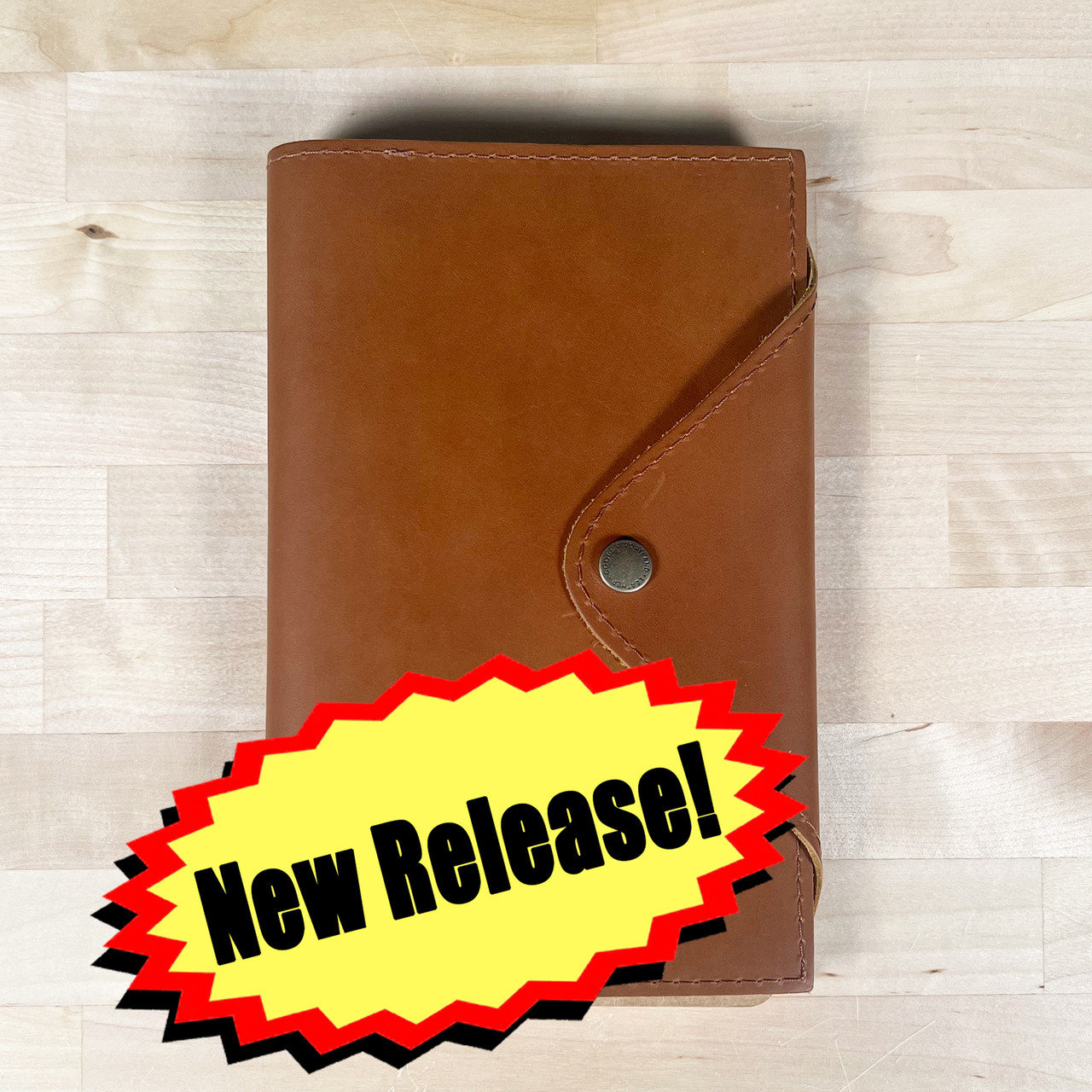  Leather  Snap Closure Journal Cover -Honey 
