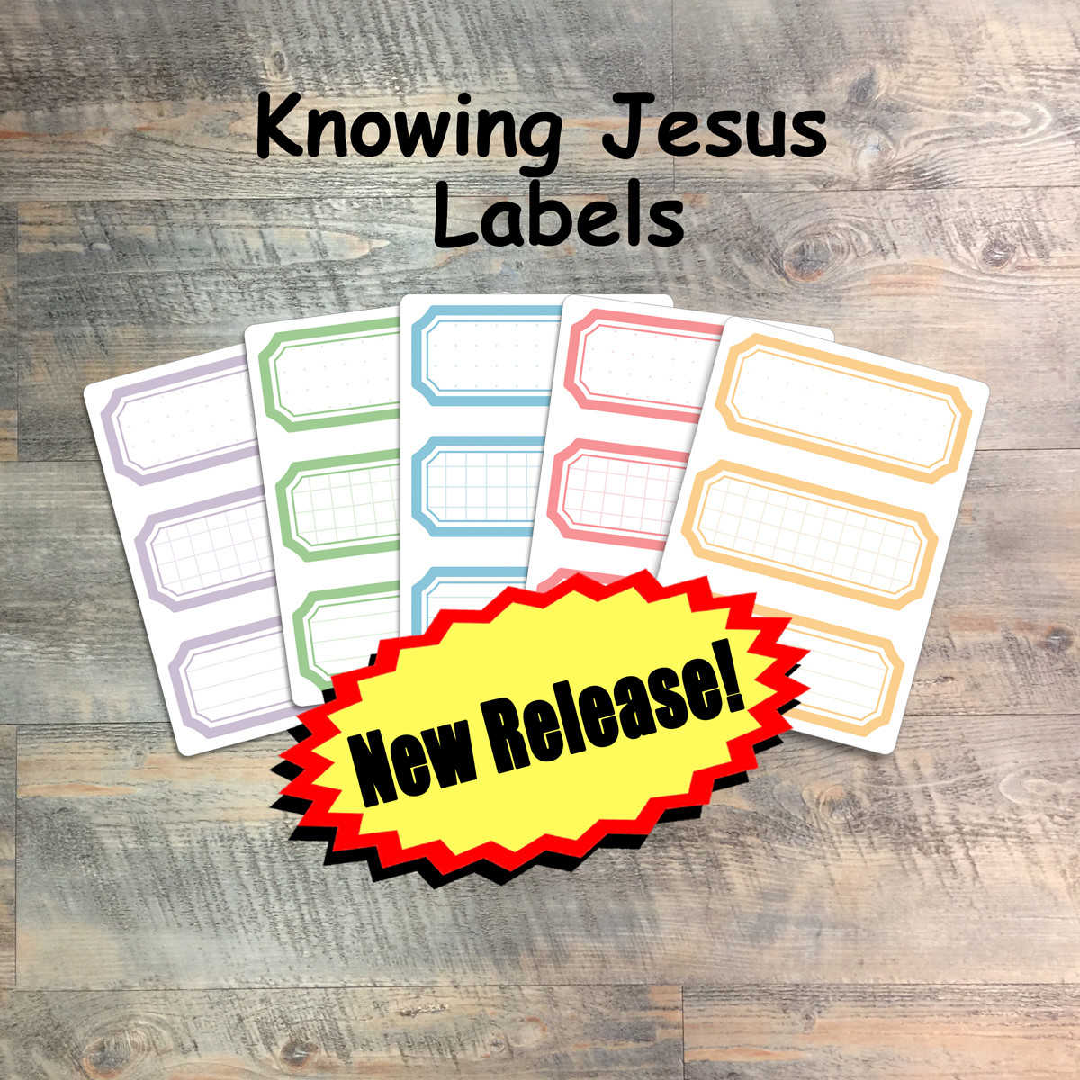 Knowing Jesus- 5 Sheets of Label Stickers from BTW4G- Inspired by this kit!