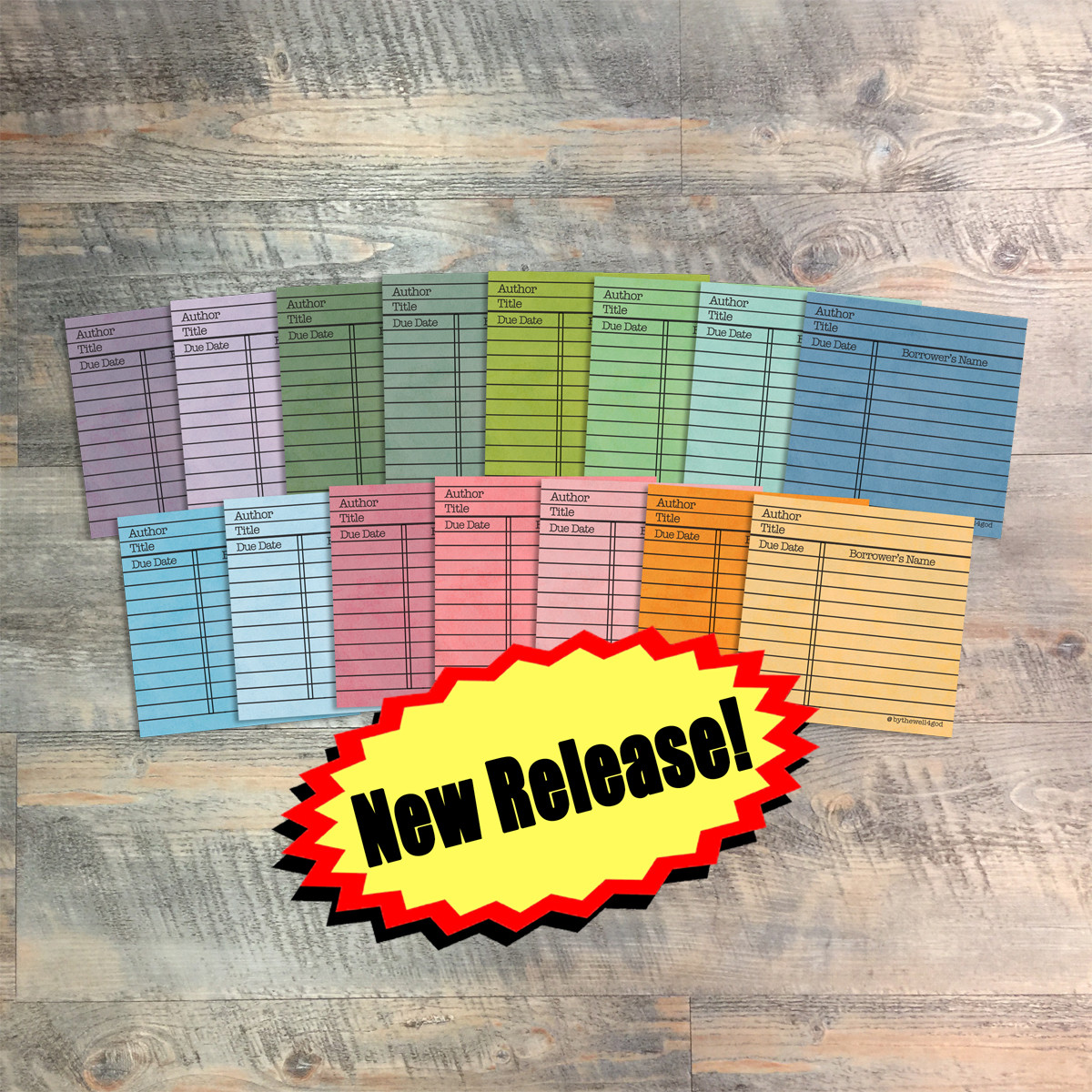 Knowing Jesus Library Cards - Set of 15 Library Cards - Journaling Cards