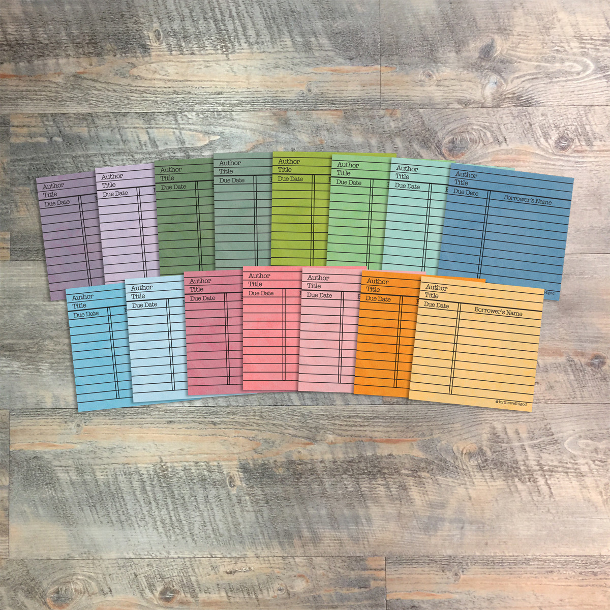 Knowing Jesus Library Cards - Set of 15 Library Cards - Journaling Cards