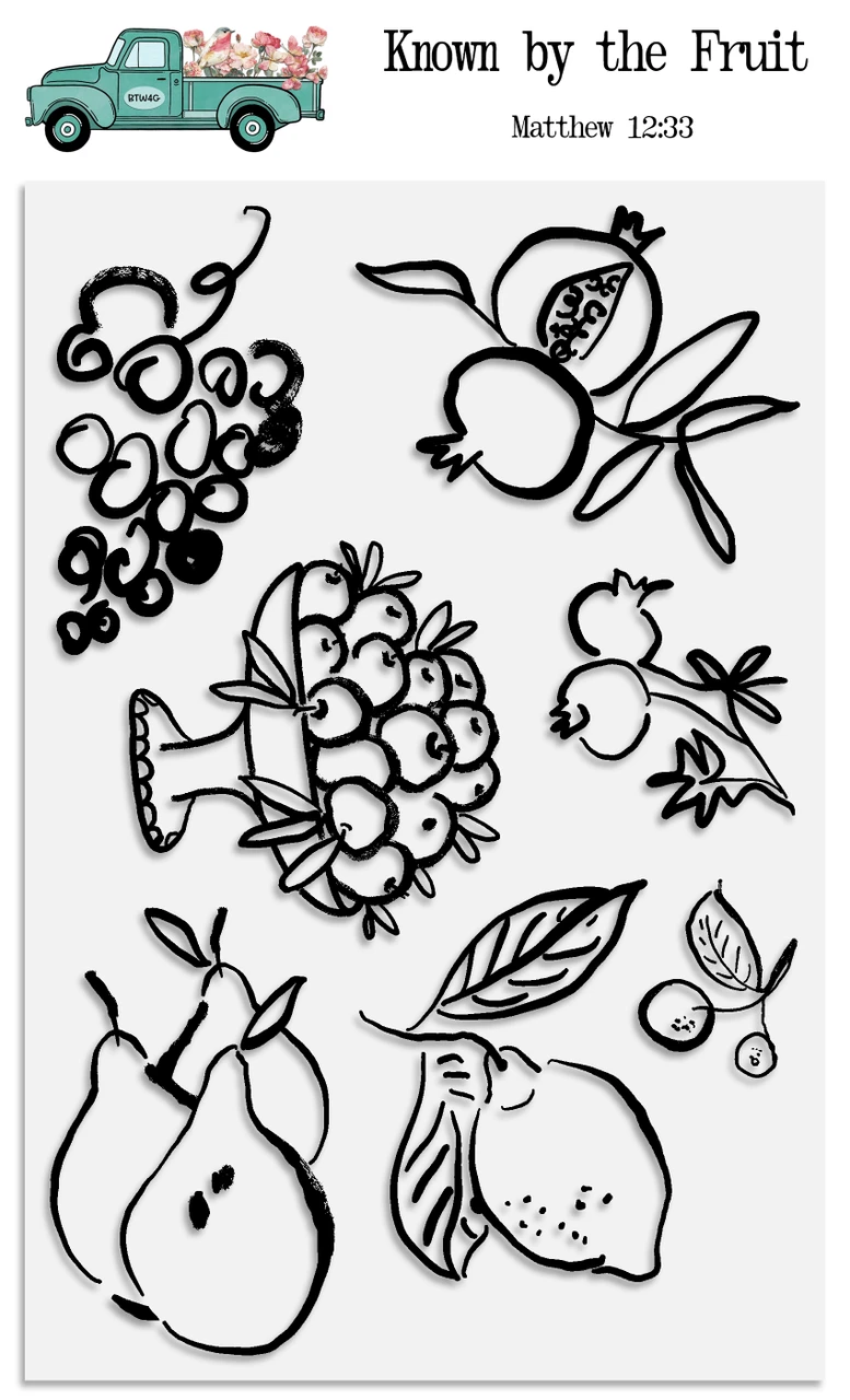 Known by the Fruit - 7 Piece Stamp Set - 4x6 Stamp Set