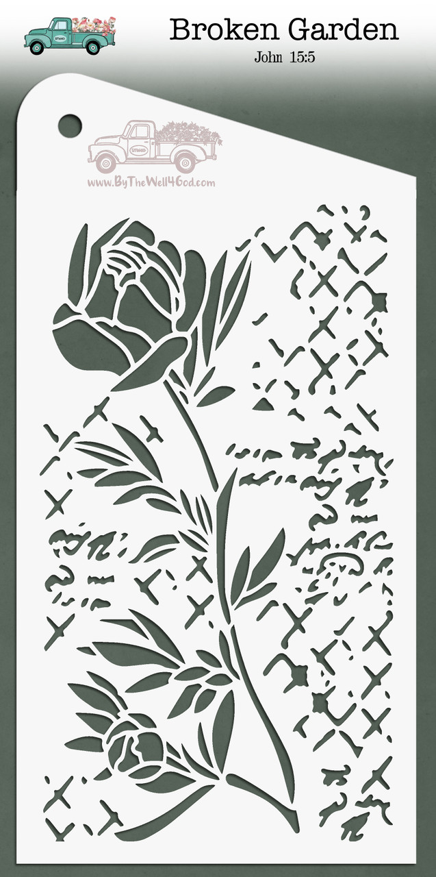 Broken Garden - Custom stencil to coordinate with Face To Face - ByTheWell4God