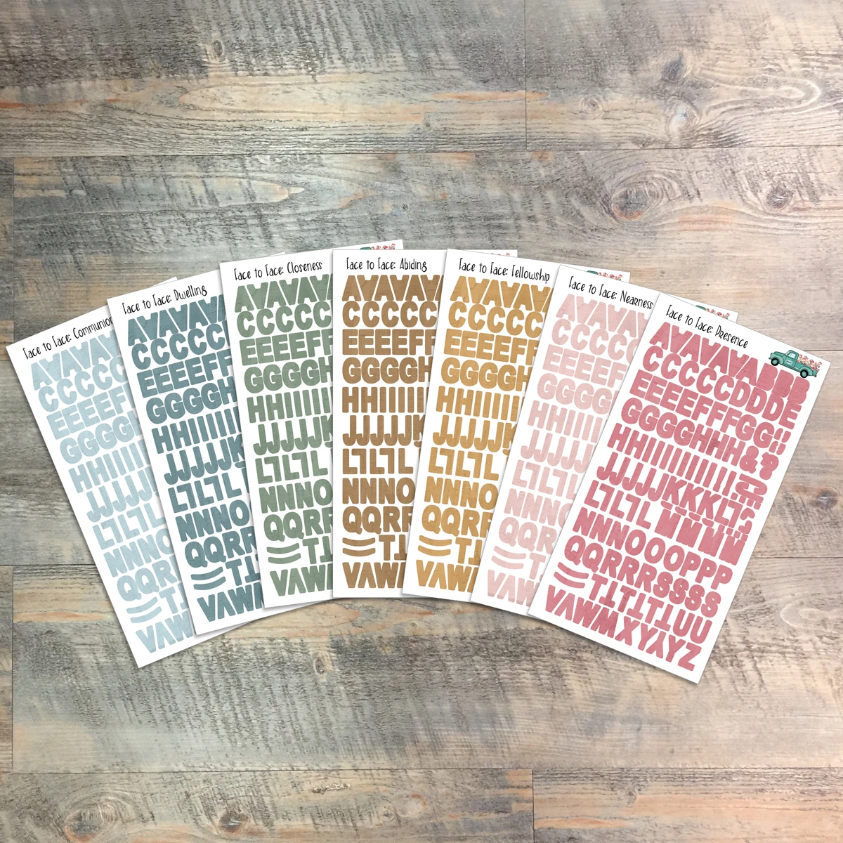 Face To Face - Clear Alpha Stickers - 7 Sheets of Clear Alpha Stickers - For the margins of your Bible!