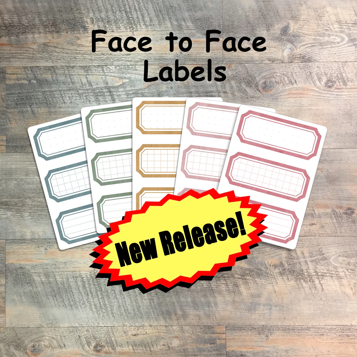 Face To Face- 5 Sheets of Label Stickers from BTW4G- Inspired by this kit!