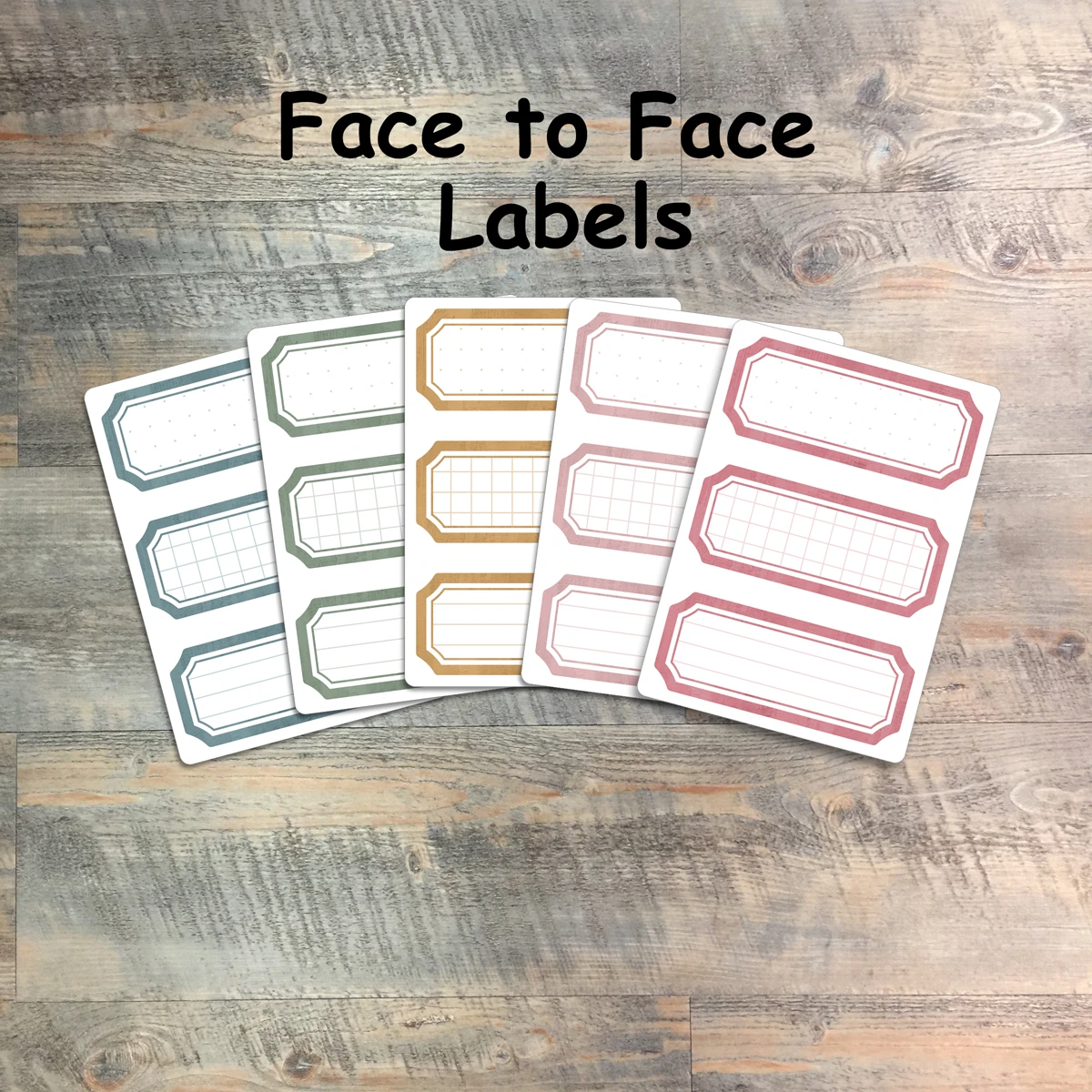 Face To Face- 5 Sheets of Label Stickers from BTW4G- Inspired by this kit!