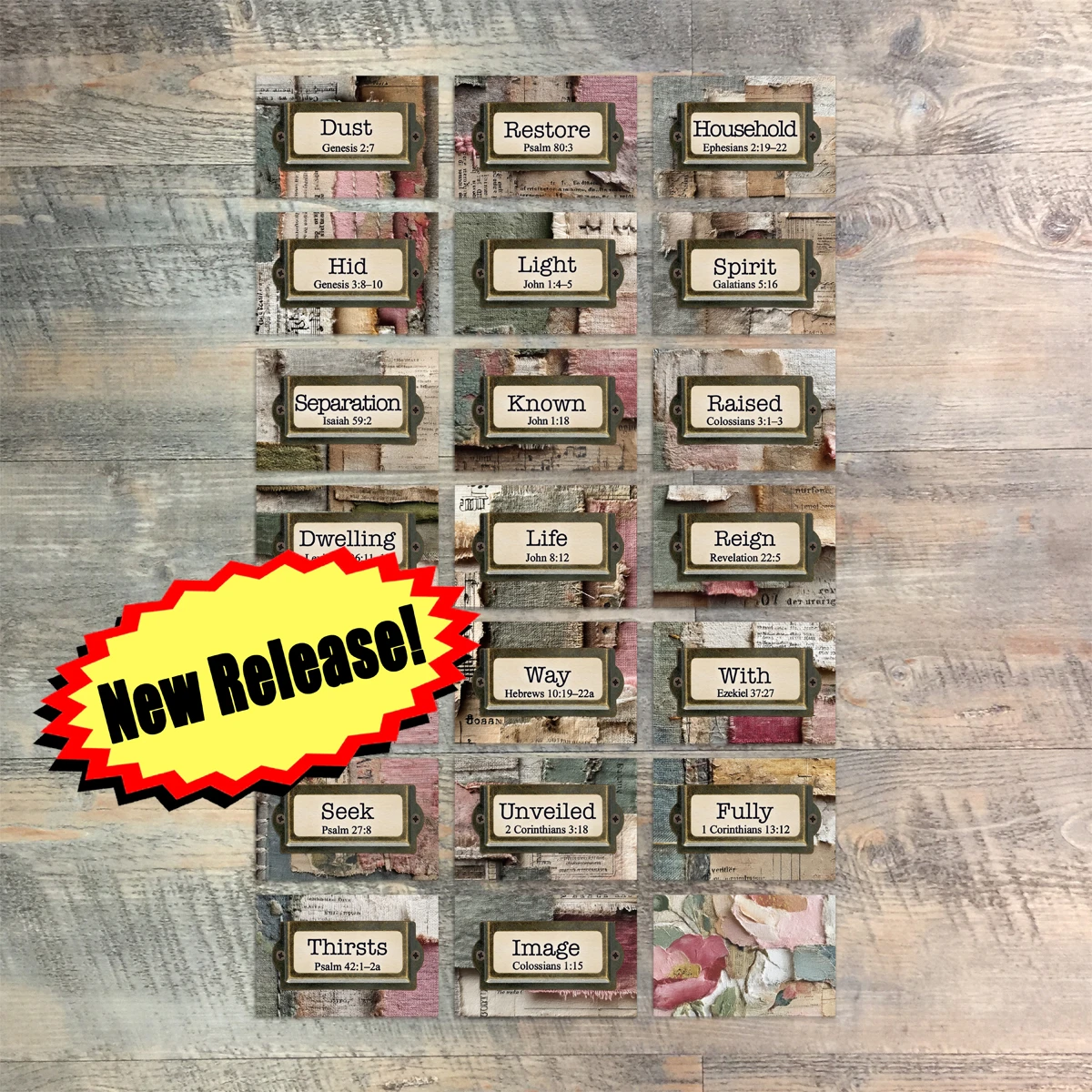 Set 2 Mini Flash Cards for Face To Face - 20 2x3 Flash Cards  to Match Kit