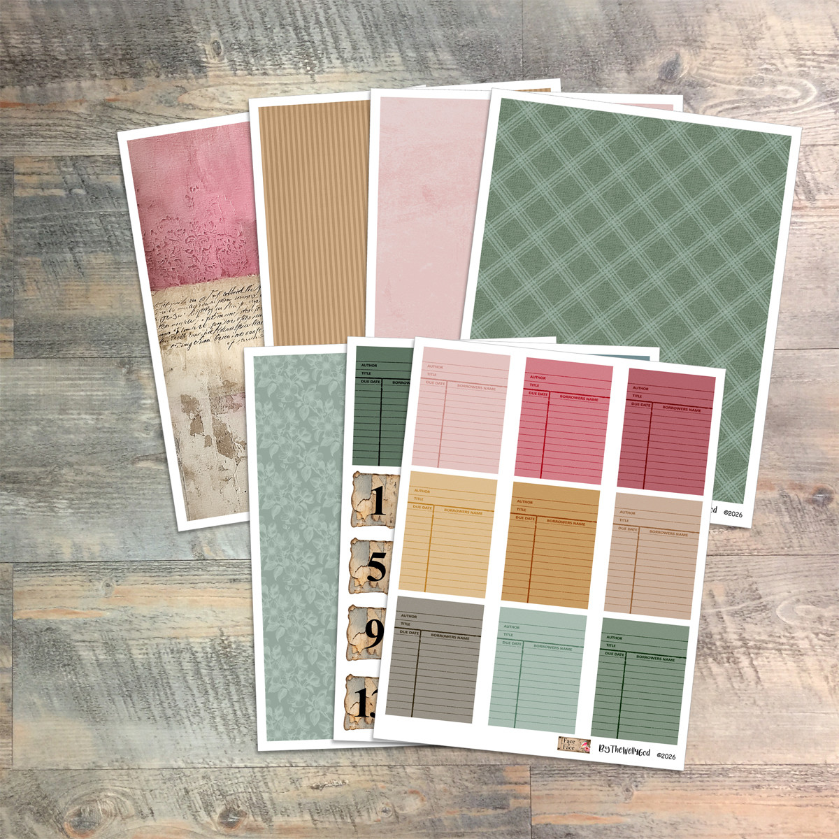 Digital Paper Collection for "Face to Face" Devotional Kit