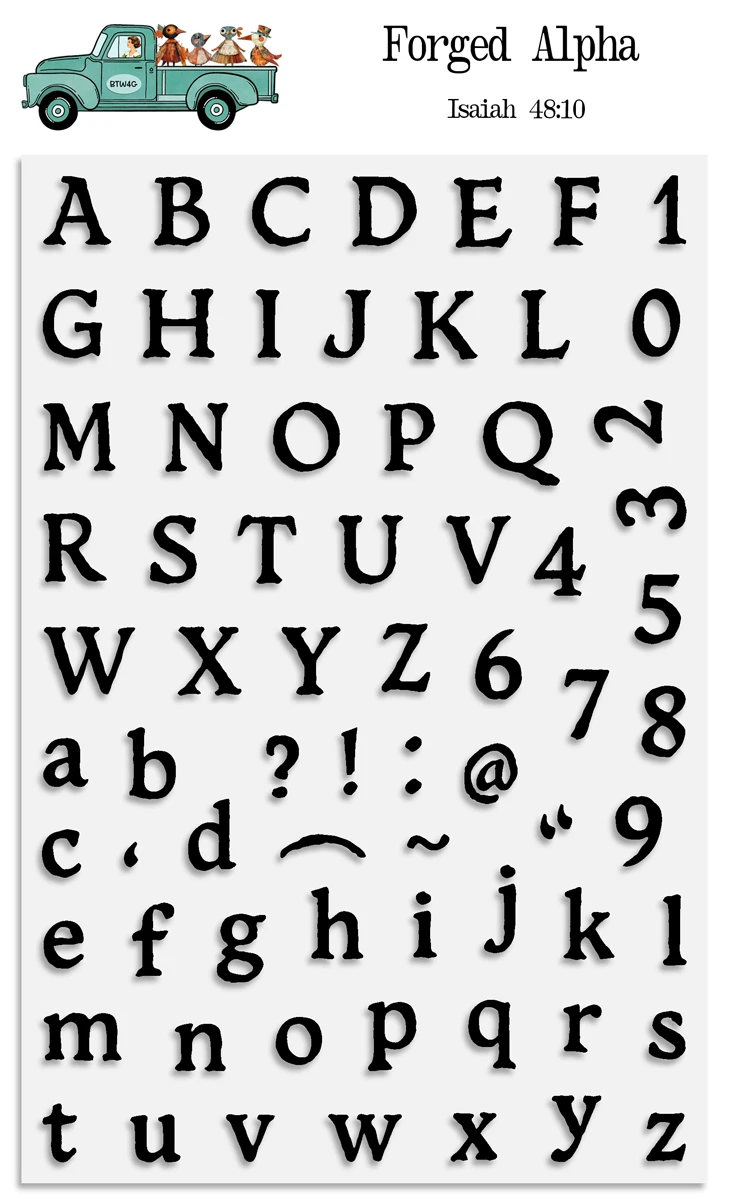 Forged Alpha - 30 Piece Stamp Set - 4x6 Stamp Set
