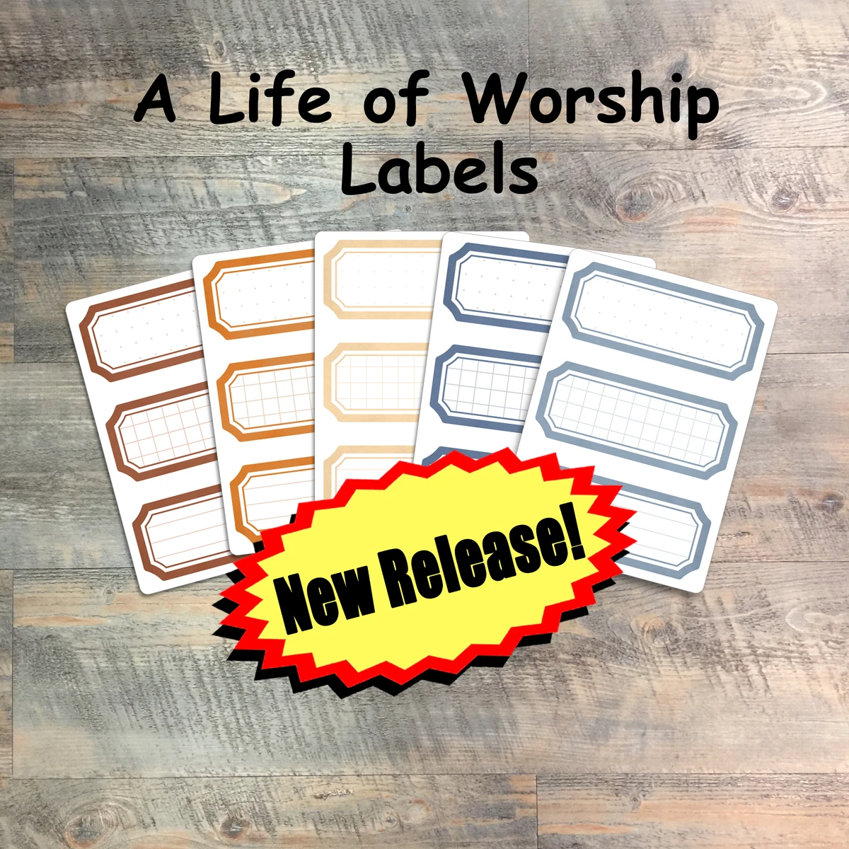 A Life of Worship- 5 Sheets of Label Stickers from BTW4G- Inspired by this kit!