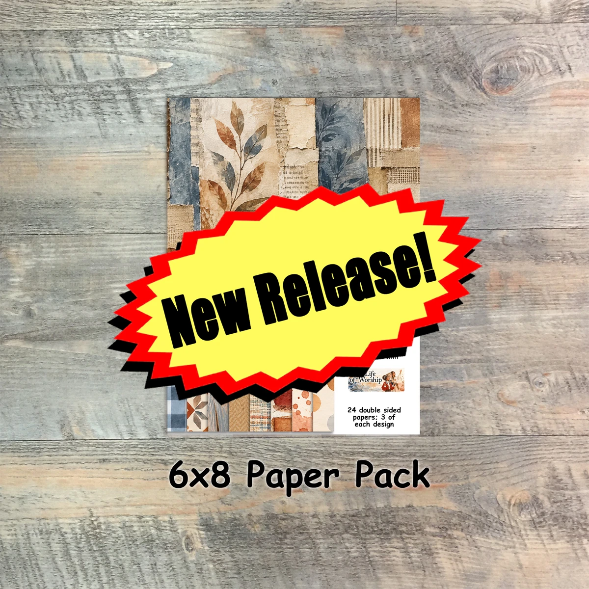 A Life of Worship - Paper Collection - 24 Double Sided 6x8 Papers - Coordinates with Kit