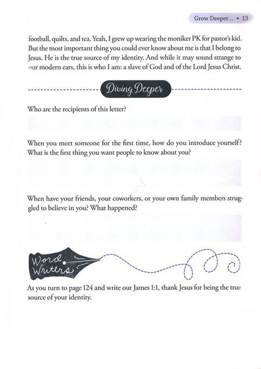 Word Writers: James - Experience the Bible...Writing Word by Word - Great Bible Study and Companion to Bible Journaling