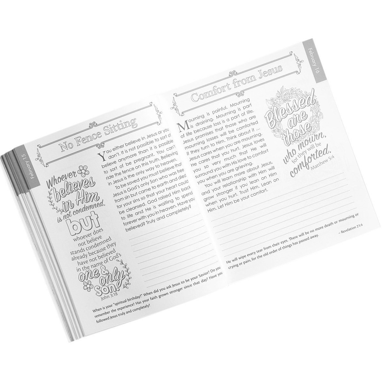 The Illustrated Words of Jesus for Women: A Creative Daily Devotional - Coloring Book Pages - Great Companion to Bible Journaling