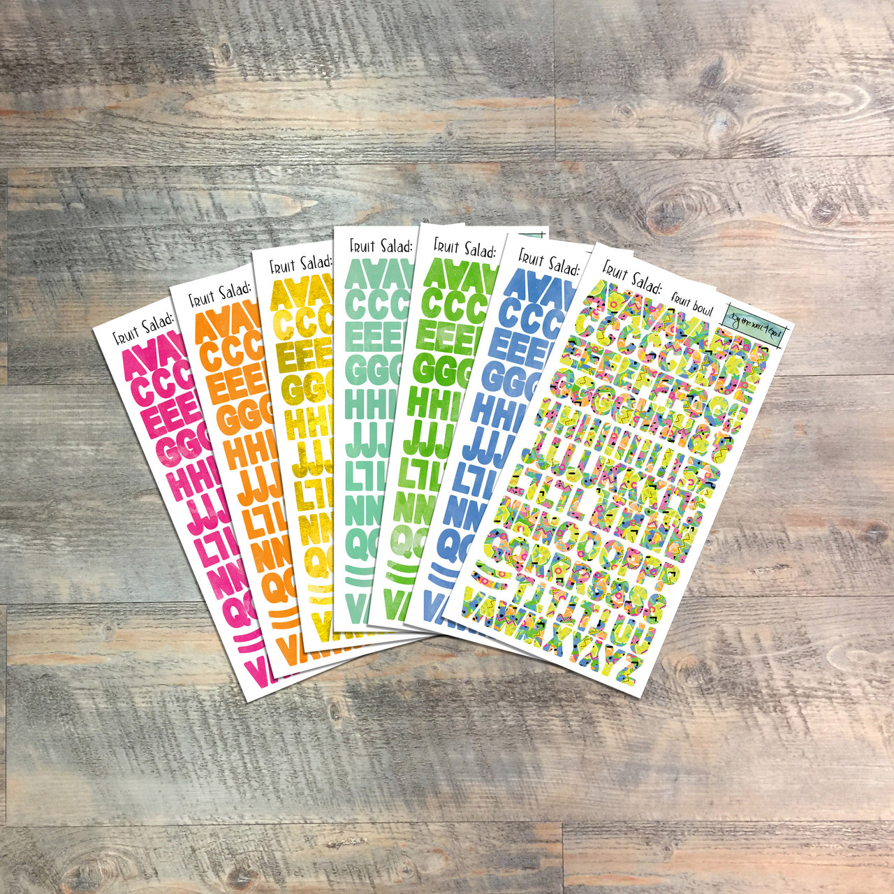 Fruit Salad - Clear Stickers - 7 Sheets of Translucent Stickers, Inspired by "Fruit of the Spirit" - Perfect for the margins of your Bible