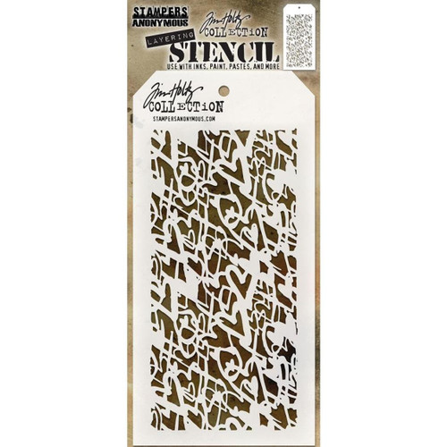 Heartstruck Layering Stencil - Stampers Anonymous - Tim Holtz- Great for backgrounds!