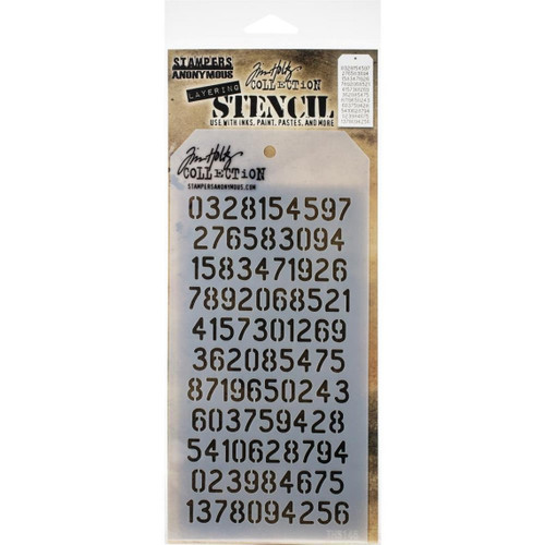 Digits Layering Stencil - Stampers Anonymous - Tim Holtz- Great for backgrounds!