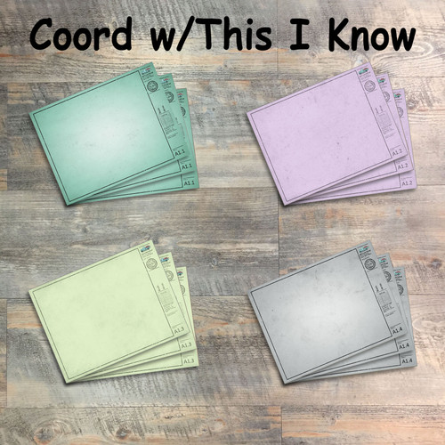 Title Block Journaling Cards - 12 3x4 Cards in Colors to Match "This I Know" Kit