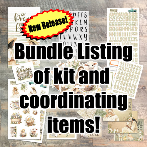 Bundle Listing for "Give Praise to the Lord" Kit and Coordinating Items