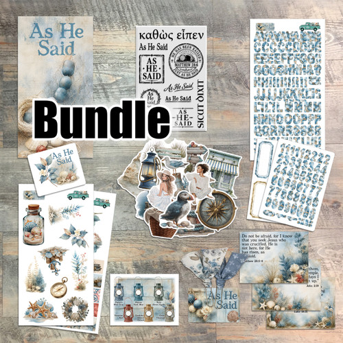 Bundle Listing for "As He Said" Kit and Coordinating Items
