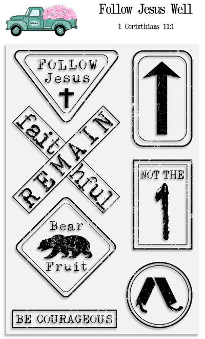 Follow Jesus Well Stamp Set