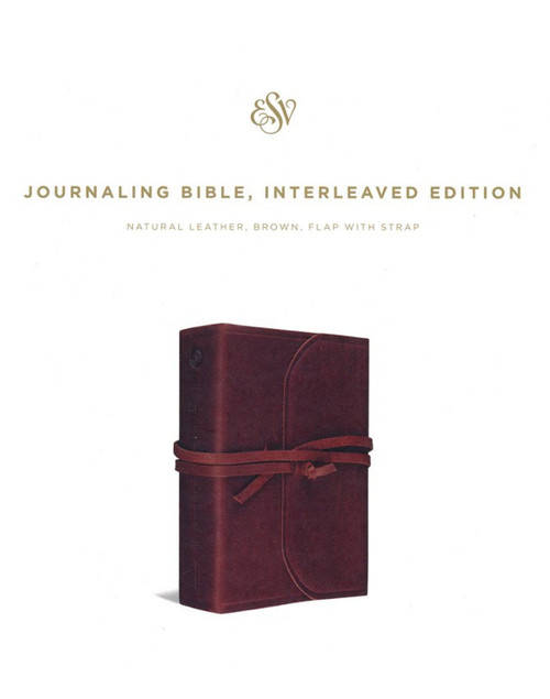 Interleaved Journaling Bible (Brown, Flap with Strap), Leather