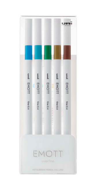 Set No. 4 - EMOTT Fineliner Pen Set - 5 Pen Set