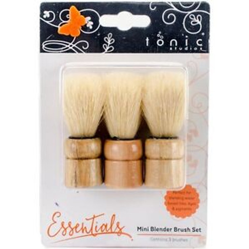 3 Blending/Stippling Brushes for Stencils, Paint, Ink, Mica & Embossing Powders