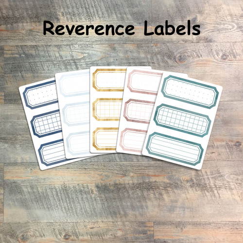 Reverence Labels - 5 Sheets of Label Stickers from BTW4G- Inspired by "Fear the Lord"