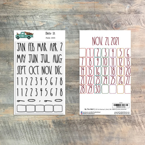 Date It - 39 Piece Stamp Set - 4x6 Stamp Set