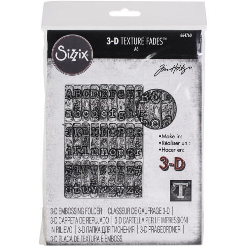 Typewriter - Sizzix - 3D Texture Fades - Embossing Folder - by Tim Holtz
