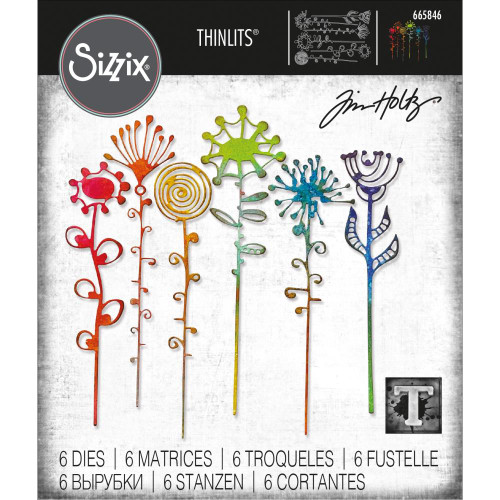 Sizzix Thinlits Dies - Artsy Stems - 6/Pkg - by Tim Holtz