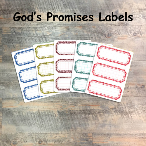 God's Promises Labels - 5 Sheets of Label Stickers from BTW4G- Inspired by "The Big Picture"