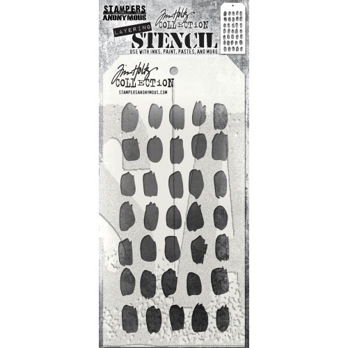 Brush Mark Layering Stencil - Stampers Anonymous - Tim Holtz- Great for backgrounds!