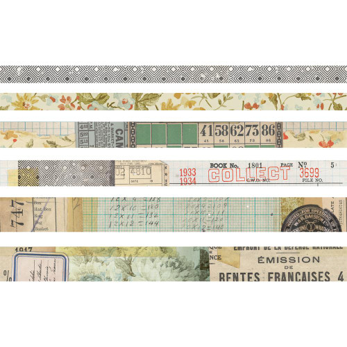 Collector Idea-Ology Design Tape 6/Pkg - Washi Tape Set for Bible Journaling and Crafting by Tim Holtz