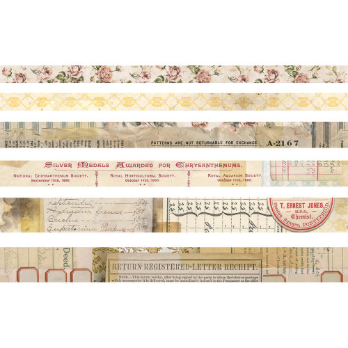Remnant Idea-Ology Design Tape 6/Pkg - Washi Tape Set for Bible Journaling and Crafting by Tim Holtz