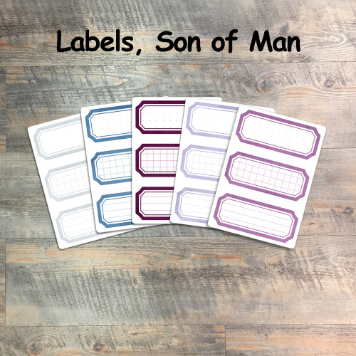 Son of Man - 5 Sheets of Label Stickers from BTW4G- Inspired by this kit!