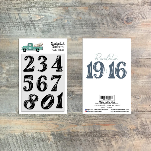 Nantucket Numbers - 9 Piece 3x4 Stamp Set - ByTheWell4God
