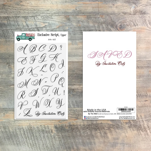 Exclusive Script, Upper - 35 Piece Stamp Set 